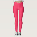 Radical Red Solid plain Colour Leggings<br><div class="desc">Abstract solid radical red/ pink colour background texture.
Hex# FD3665</div>