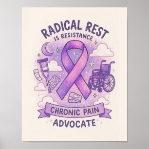 Radical Rest Is Resistance Chronic Pain Poster