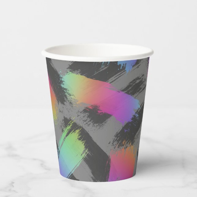 radical retro rainbow :  paper cups (Front)