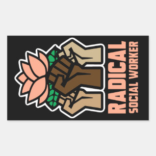 Radical Social Worker Rectangular Sticker