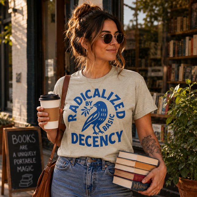 Radicalised By Basic Decency Bird Retro T-Shirt (Creator Uploaded)
