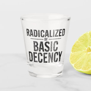 Radicalised By Basic Decency Funny Shot Glass