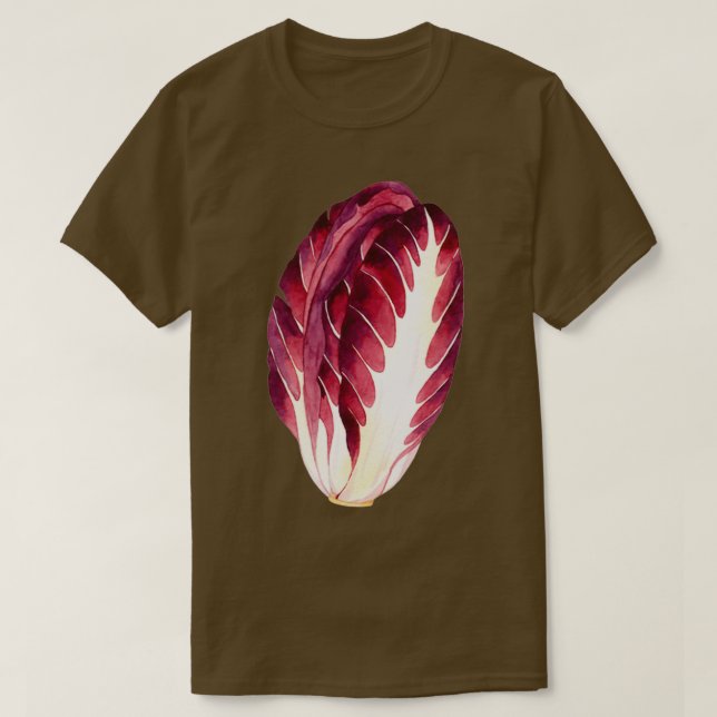 Radicchio Watercolor Vegetables T-Shirt (Design Front)