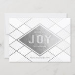 Radient Deco Joy Hanukkah Photo Card<br><div class="desc">This one photo card has a deco inspired theme. Simple and clean. 
Just add your name to the front and your own family photo to the back.
Not real foil but has a foil look.</div>