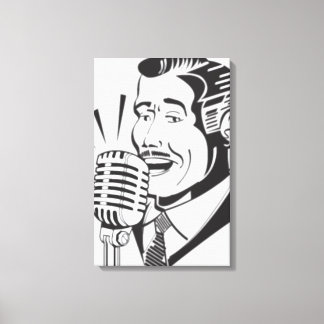 Radio Announcer Canvas Print