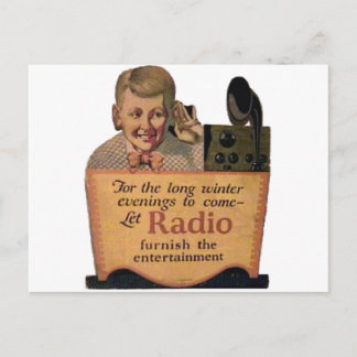 Radio Boy Postcard
