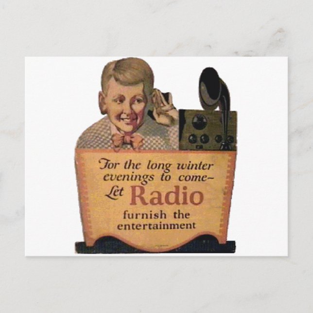 Radio Boy Postcard (Front)