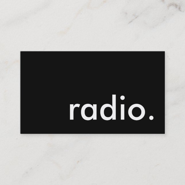 radio. business card (Front)