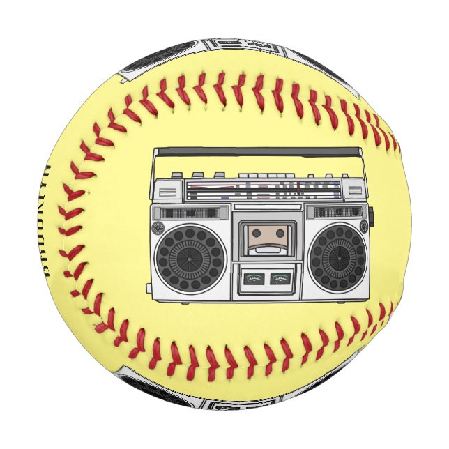 Radio cartoon illustration  baseball (Front Left)