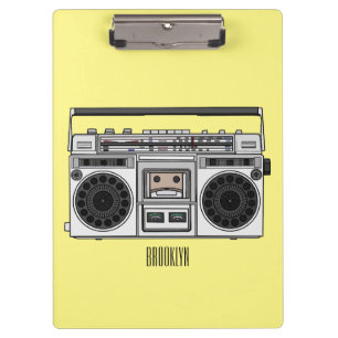Radio cartoon illustration  clipboard