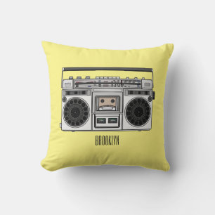Radio cartoon illustration cushion