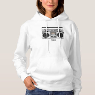 Radio cartoon illustration  hoodie