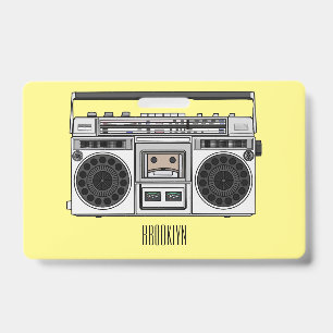 Radio cartoon illustration ID badge