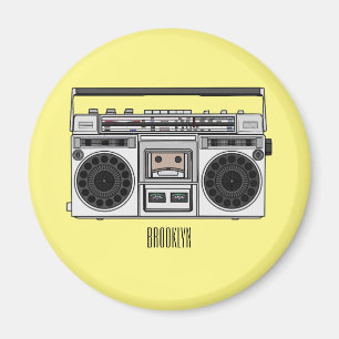 Radio cartoon illustration  magnet