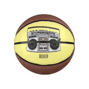 Radio cartoon illustration  mini basketball