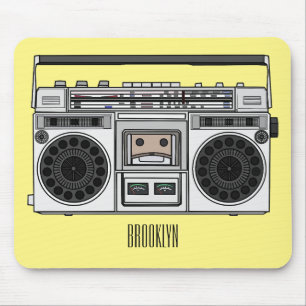 Radio cartoon illustration  mouse pad