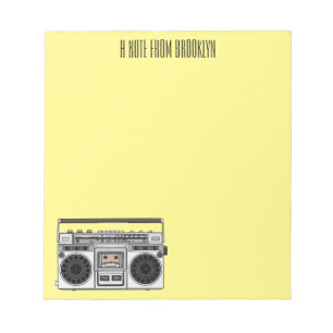 Radio cartoon illustration  notepad