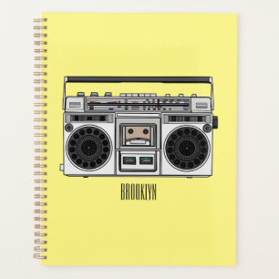 Radio cartoon illustration planner