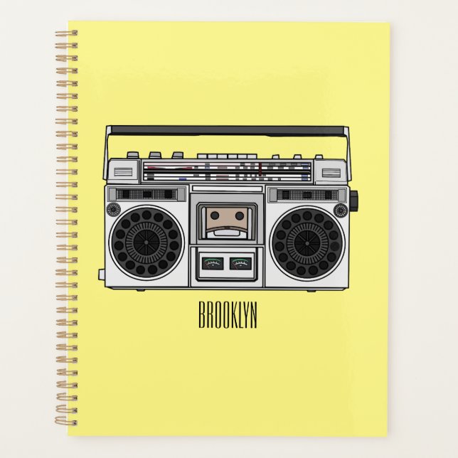 Radio cartoon illustration  planner (Front)