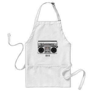 Radio cartoon illustration  standard apron