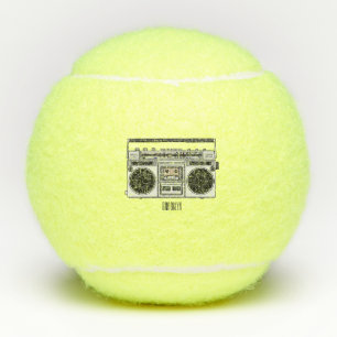Radio cartoon illustration  tennis balls