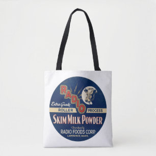 Radio Extra Grade Roller Process Skim Milk Powder. Tote Bag