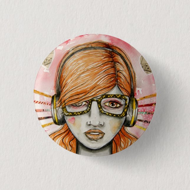 Radio Head 3 Cm Round Badge (Front)