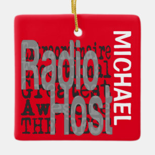 Radio Host Extraordinaire CUSTOM Ceramic Ornament