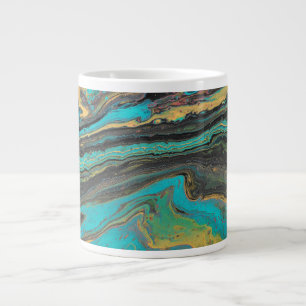 Radio King 2 Gold Blue Abstract Drink Mug