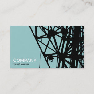 Radio Mast - Light Blue Green Business Card