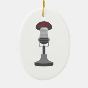 Radio Microphone Ceramic Ornament