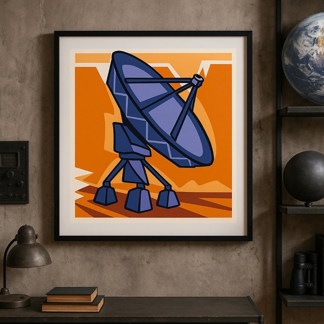 Radio Telescope Outer Space Science Poster (Creator Uploaded)