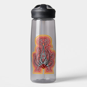 Radio Tower Graphic Ripples Water Bottle