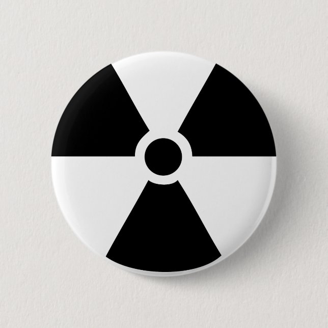 radioactive 6 cm round badge (Front)