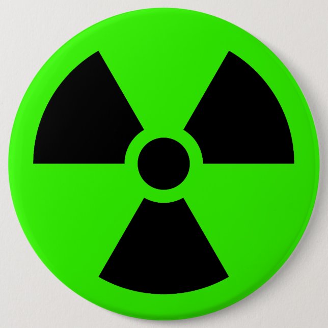 Radioactive 6 Cm Round Badge (Front)