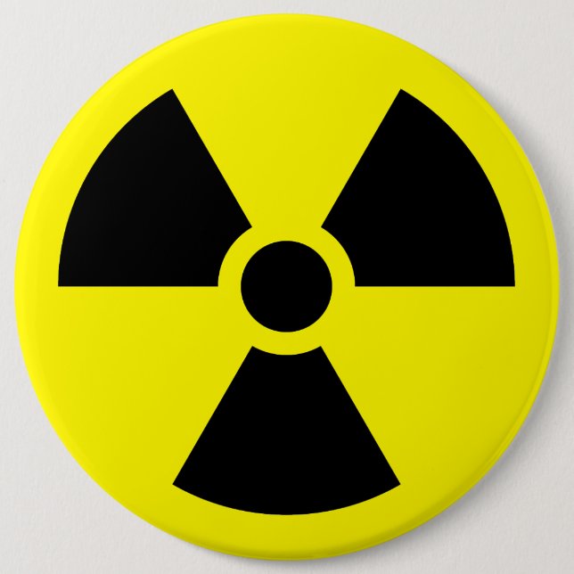 Radioactive 6 Cm Round Badge (Front)