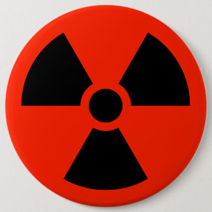 Radioactive 6 Cm Round Badge