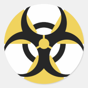 Radioactive Biohazard Classic Round Sticker