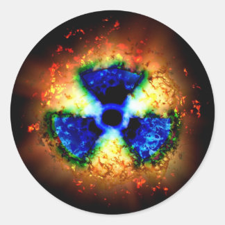 radioactive classic round sticker