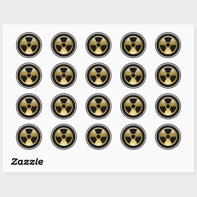 Radioactive Classic Round Sticker (Sheet)