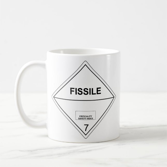 Radioactive Fissile Material Transport Plate Mug (Left)