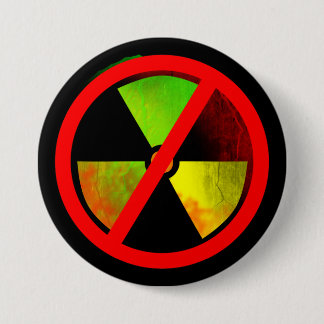 Radioactive Grunge No-Nukes Symbol 7.5 Cm Round Badge