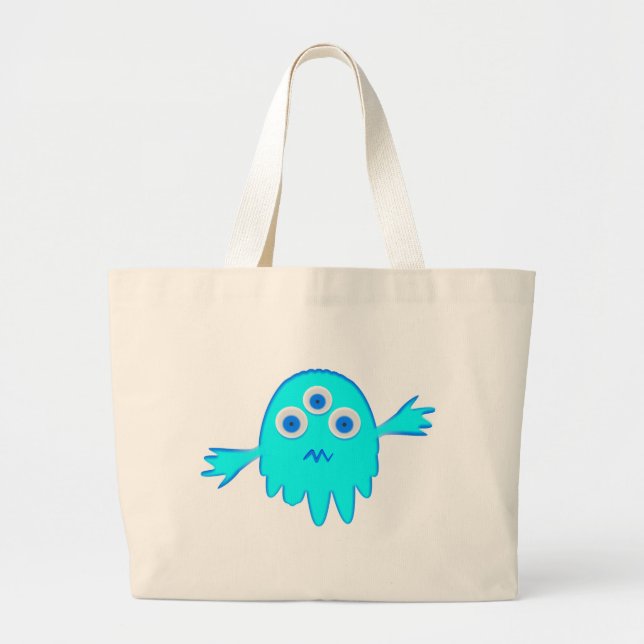 Radioactive Little Monster Large Tote Bag (Front)