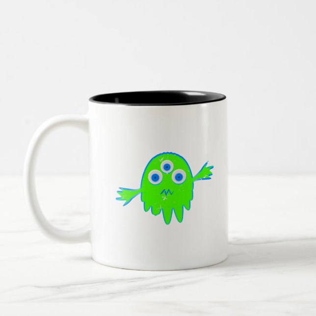 Radioactive Little Monster Two-Tone Coffee Mug (Left)