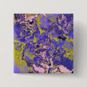 Radioactive Marble 15 Cm Square Badge