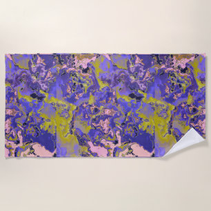 Radioactive Marble Beach Towel