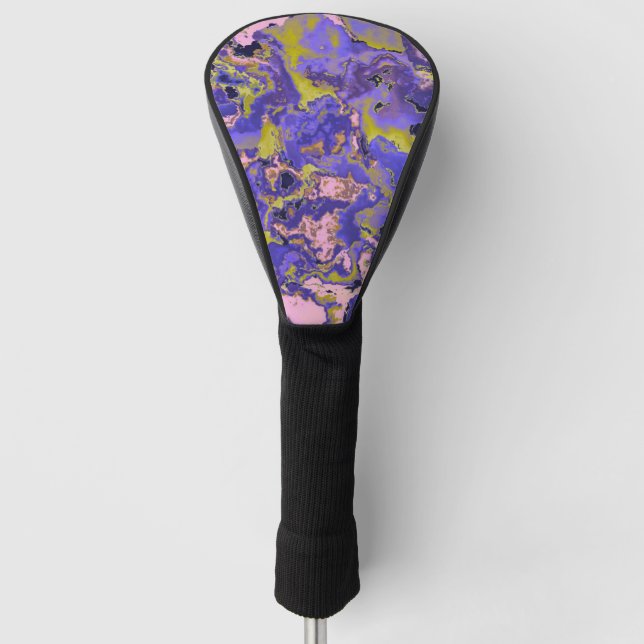 Radioactive Marble Golf Head Cover (Front)