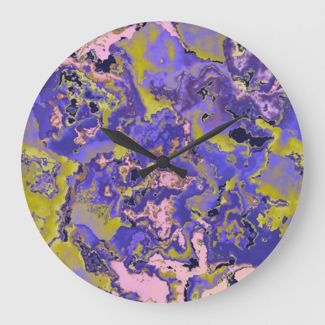 Radioactive Marble Large Clock (Front)