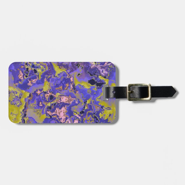 Radioactive Marble Luggage Tag (Front Horizontal)