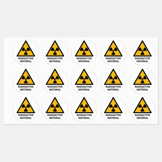 Radioactive Material Warning, Ionising Radiation (Sheet)